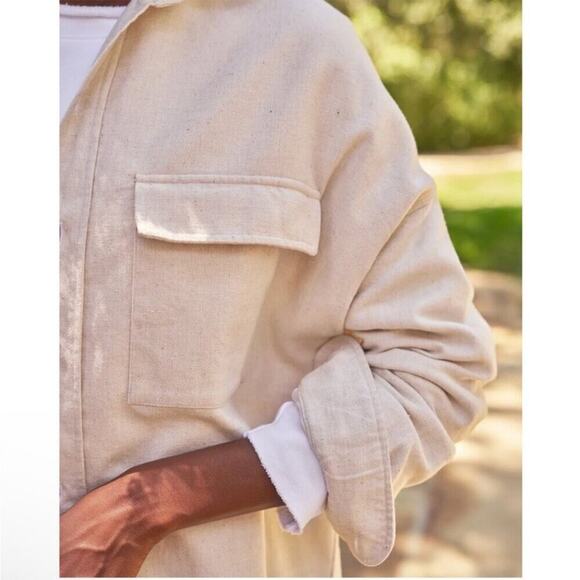 NWT New Frank & Eileen Mcloghlin Utility Shacket in Natural Size M/L - Picture 3 of 10